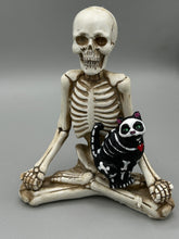 Load image into Gallery viewer, Dead Of The Dead Cat Polymer Clay Art Magnet, Hand Crafted Mini Cat Magnet, Halloween Art