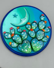Load image into Gallery viewer, Cactus And Smiling Crescent Moon Wall Art Decor | Southwest Inspired Artwork