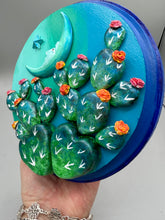 Load image into Gallery viewer, Cactus And Smiling Crescent Moon Wall Art Decor | Southwest Inspired Artwork