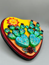 Load image into Gallery viewer, Cactus And Smiling Sun Wall Art Decor | Southwest Inspired Cacti Artwork