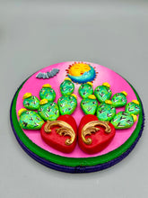 Load image into Gallery viewer, Moon And Sun With Cactus And Tiny Bat Wall Art Decor | Southwest Inspired Artwork