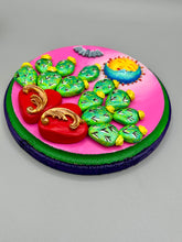 Load image into Gallery viewer, Moon And Sun With Cactus And Tiny Bat Wall Art Decor | Southwest Inspired Artwork