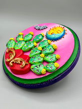 Load image into Gallery viewer, Moon And Sun With Cactus And Tiny Bat Wall Art Decor | Southwest Inspired Artwork