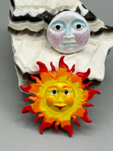 Load image into Gallery viewer, Starry Night Mini Sol Y Luna Clay Art Magnets, Mexican Folk Art Magnets