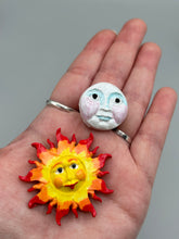 Load image into Gallery viewer, Starry Night Mini Sol Y Luna Clay Art Magnets, Mexican Folk Art Magnets
