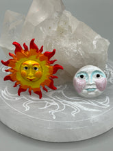 Load image into Gallery viewer, Starry Night Mini Sol Y Luna Clay Art Magnets, Mexican Folk Art Magnets