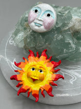 Load image into Gallery viewer, Starry Night Mini Sol Y Luna Clay Art Magnets, Mexican Folk Art Magnets