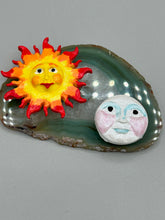 Load image into Gallery viewer, Starry Night Mini Sol Y Luna Clay Art Magnets, Mexican Folk Art Magnets
