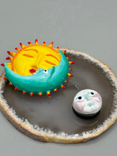 Load image into Gallery viewer, Nature lovers dream, these hand-crafted sun and moon magnet art is perfect for adding a traditional Mexican folk art touch to any home decoration on refrigerators, lockers, cubicles or toolboxes. Hand sculpted design features an eye-catching, highly detailed sun and moon motifs.