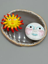 Load image into Gallery viewer, Nature lovers dream, these hand-crafted sun and moon magnet art is perfect for adding a traditional Mexican folk art touch to any home decoration on refrigerators, lockers, cubicles or toolboxes. Hand sculpted design features an eye-catching, highly detailed sun and moon motifs.