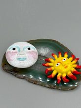 Load image into Gallery viewer, Nature lovers dream, these hand-crafted sun and moon magnet art is perfect for adding a traditional Mexican folk art touch to any home decoration on refrigerators, lockers, cubicles or toolboxes. Hand sculpted design features an eye-catching, highly detailed sun and moon motifs.