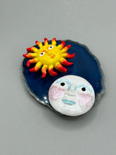Load image into Gallery viewer, Nature lovers dream, these hand-crafted sun and moon magnet art is perfect for adding a traditional Mexican folk art touch to any home decoration on refrigerators, lockers, cubicles or toolboxes. Hand sculpted design features an eye-catching, highly detailed sun and moon motifs.