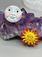 Load image into Gallery viewer, Nature lovers dream, these hand-crafted sun and moon magnet art is perfect for adding a traditional Mexican folk art touch to any home decoration on refrigerators, lockers, cubicles or toolboxes. Hand sculpted design features an eye-catching, highly detailed sun and moon motifs.