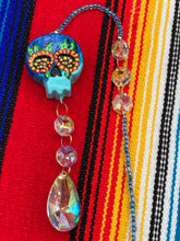 Load image into Gallery viewer, Nature Inspired Day of the Dead Mini Skull Suncatcher, Nature Inspired Skull Clay Art Home Decor