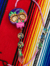 Load image into Gallery viewer, Nature Inspired Day of the Dead Mini Skull Suncatcher, Nature Inspired Skull Clay Art Home Decor