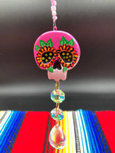Load image into Gallery viewer, Nature Inspired Day of the Dead Mini Skull Suncatcher, Nature Inspired Skull Clay Art Home Decor