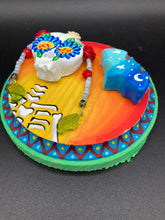Load image into Gallery viewer, Day of the Dead Wall Art Decor, Frida Khalo Inspired Floral Skull Clay Art Home Decor