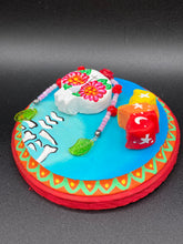 Load image into Gallery viewer, Day of the Dead Wall Art Decor, Frida Khalo Inspired Floral Skull Clay Art Home Decor, Mini Calavera