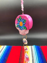 Load image into Gallery viewer, Nature Inspired Day of the Dead Mini Skull Suncatcher, Nature Inspired Skull Clay Art Home Decor