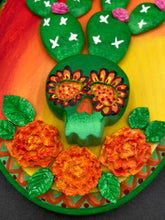 Load image into Gallery viewer, Southwest Inspired Cacti Skull Wall Art Decor