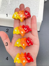 Load image into Gallery viewer, Starry Night Mini Bat Clay Art Magnet, Pastel Goth Art Work