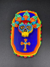 Load image into Gallery viewer, Day of the Dead Wall Art Decor, Frida Kahlo Inspired Clay Art Home Decor, La Muerte Calavera