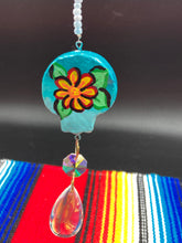 Load image into Gallery viewer, Nature Inspired Day of the Dead Mini Skull Suncatcher, Nature Inspired Skull Clay Art Home Decor