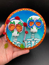 Load image into Gallery viewer, Day of the Dead Couple Wall Art Decor, Sugar Skull Couple Art Home Decor