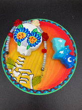 Load image into Gallery viewer, Day of the Dead Wall Art Decor, Frida Khalo Inspired Floral Skull Clay Art Home Decor