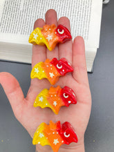 Load image into Gallery viewer, Starry Night Mini Bat Clay Art Magnet, Pastel Goth Art Work