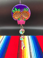 Load image into Gallery viewer, Nature Inspired Day of the Dead Mini Skull Suncatcher, Nature Inspired Skull Clay Art Home Decor
