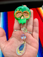 Load image into Gallery viewer, Nature Inspired Day of the Dead Mini Skull Suncatcher, Skull Clay Art Home Decor, Mini Calavera