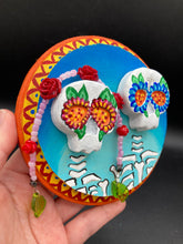 Load image into Gallery viewer, Day of the Dead Couple Wall Art Decor, Sugar Skull Couple Art Home Decor