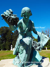 Load image into Gallery viewer, Commemorate a lost loved one with this Cemetery Angel sympathy card. The solemn image of an angel holding a rose in her hands captures the tenderness of remembrance and provides a thoughtful way to express your condolences to a grieving family. Perfect for any occasion.