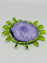 Load image into Gallery viewer, This nature-inspired jewelry is crafted from shimmering glass beads in shades of light and dark green as well as clear iridescent and gold tones. Light and dark green glass leaf beaded anklet and earrings provide intricate detailing. Crafted with metal wire and a barrel screw clasp, they offer a secure fit.