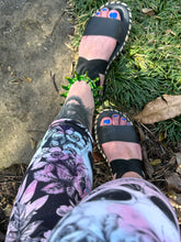 Load image into Gallery viewer, This nature-inspired jewelry is crafted from shimmering glass beads in shades of light and dark green as well as clear iridescent and gold tones. Light and dark green glass leaf beaded anklet and earrings provide intricate detailing. Crafted with metal wire and a barrel screw clasp, they offer a secure fit.