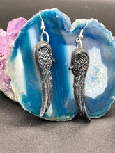 Load image into Gallery viewer, Dark Goth Blue Crystals And Dagger Pendant Necklace, Witchy Jewelry