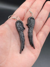 Load image into Gallery viewer, Dark Goth Blue Crystal Pendant And Black Glass Beaded Necklace, Witchy Jewelry