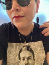 Load image into Gallery viewer, Sparkling dark purple angel wings earrings made of polymer clay.  These earrings are designed to face forward when worn instead of the front wings showing on the side.