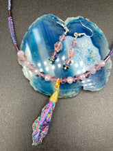 Load image into Gallery viewer, Rainbow Kyanite Natural Wired Stone Choker Style Necklace, Hippie Crystal Jewelry, Shabby Boho Chic, Natural Gemstone, Galaxy Stardust