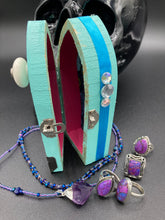 Load image into Gallery viewer, Whimsical Fairy Wood Coffin Box, Steampunk Inspired Keepsake Box, Mystical Witchy Pastel Goth Altar Trinket Box, Magical Princes Butterfly