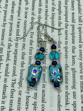 Load image into Gallery viewer, Whimsical Galaxy And Cosmos Blue Purple Glass Beaded Earrings, Shabby Boho Chic, Nature Inspired, Bohemian