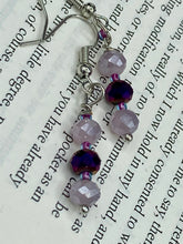 Load image into Gallery viewer, Genuine Natural Stone Rose Quartz Necklace, Light Purple Glass Beaded Princess Style Necklace, Hippie Nature Lovers Necklace