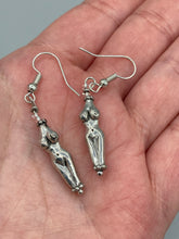 Load image into Gallery viewer, Discover these unique earrings, crafted in the shape of a female torso for a beautiful representation of the female body. Adorned with curves of love and care, these earrings make a meaningful gift. Measurements: 1 1/2” Height