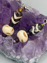 Load image into Gallery viewer, Featuring a classic wavy line design, these earring sets come in a neutral color palette, making them suitable for a wide range of occasions. Creatively crafted from both cylinder and round bone beads, they offer a distinct, eye-catching look that will surely make your ensemble stand out.  Measurements: 1 1/2 ” in length