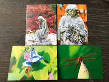 Load image into Gallery viewer, Assortment Of Cemetery Angel, Dragonfly And Bees Fine Photography Art Note Cards