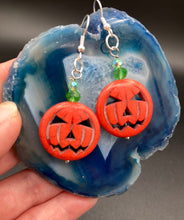 Load image into Gallery viewer, Matching orange pumpkin beads 1 3/4 ” in length