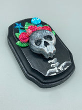 Load image into Gallery viewer, Day of the Dead Wall Art Decor, Frida Kahlo Inspired Clay Art Home Decor, La Muerte Calavera