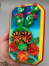 Load image into Gallery viewer, Southwest Inspired Cacti Skull Mini Wall Art Decor | Calavera De Nopal