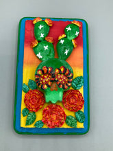 Load image into Gallery viewer, Southwest Inspired Cacti Skull Mini Wall Art Decor | Calavera De Nopal